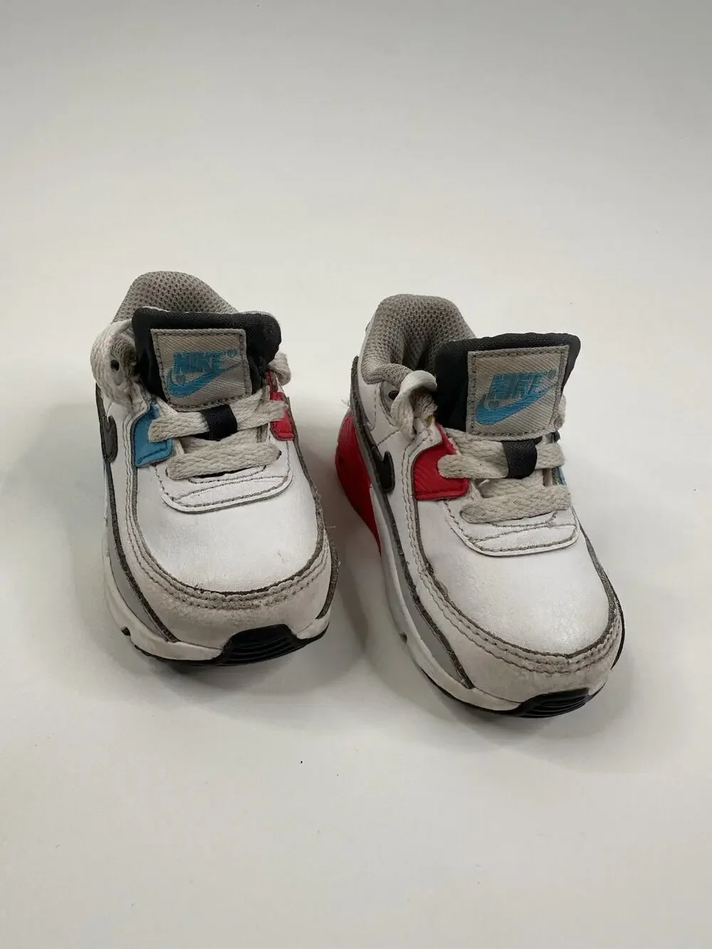 Nike Air Max 90 TD LTR Blue & Red Size 4C CD6868-108 Sneakers